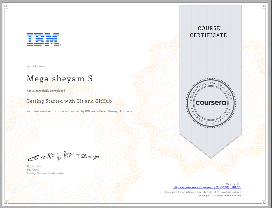 GitHub Certificate